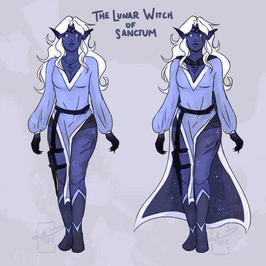 Lunar witch for my D&D campaign
