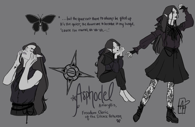 Asphodel Amaryllis original sketch